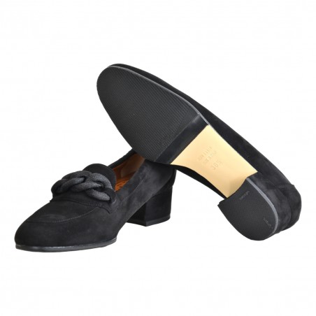 MOCASSINO CON ACCESSORIO LA PARIGINA 4420 NERO