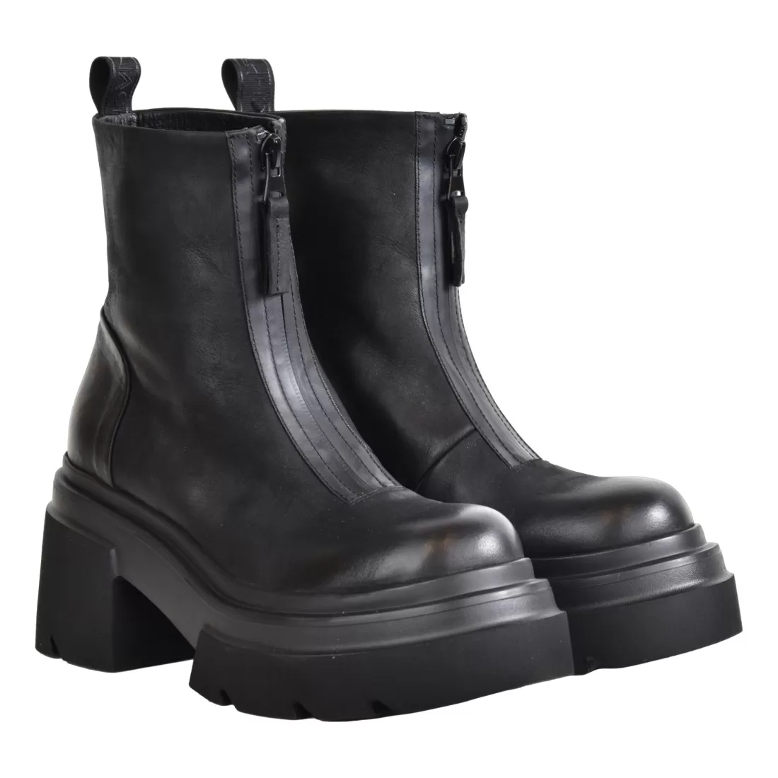 TRONCHETTO CON ZIP ELENA IACHI E3770 NERO