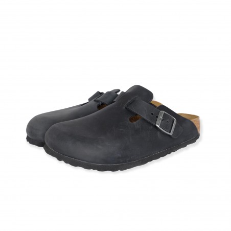 SABOT BOSTON OILED LEATHER BIRKENSTOCK 059463 BLACK