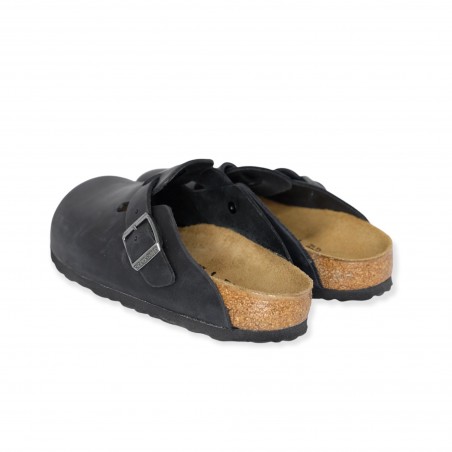 SABOT BOSTON OILED LEATHER BIRKENSTOCK 059463 BLACK