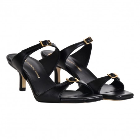 SANDALO IN NAPPA GIAMPAOLO VIOZZI KO9082 NERO