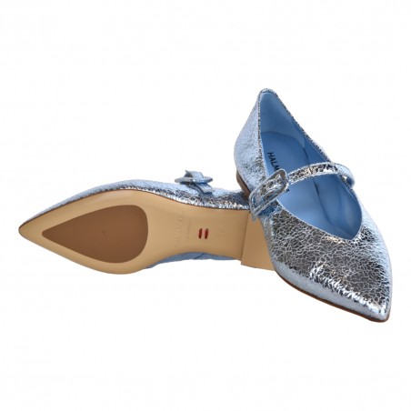 BALLERINA CON CINTURINO HALMANERA LANA52 AZZURRO