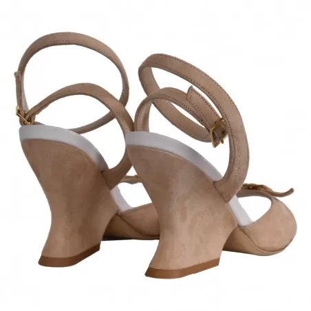 SANDALO IN CAMOSCIO GIAMPAOLO VIOZZI SA9018 CROISSANT