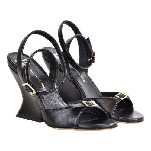 SANDALO IN NAPPA GIAMPAOLO VIOZZI SA9018 NERO