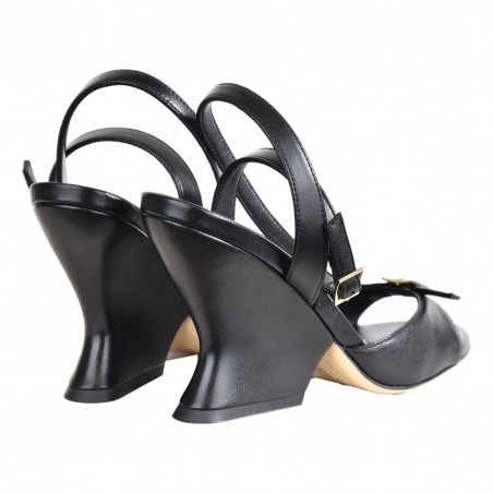 SANDALO IN NAPPA GIAMPAOLO VIOZZI SA9018 NERO