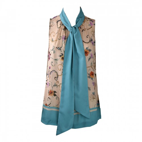 BLUSA JULIENNE STAMPA FIORE SEMICOUTURE Y4SS10 FLW44