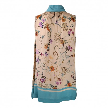 BLUSA JULIENNE STAMPA FIORE SEMICOUTURE Y4SS10 FLW44