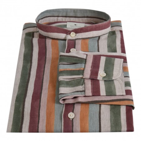 CAMICIA IN LINO BASTONCINO B2686.COREANO 01
