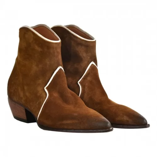 TEXANO CORTO CON ZIP ELENA IACHI E3946 COGNAC