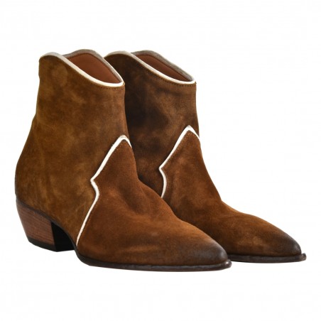 TEXANO CORTO CON ZIP ELENA IACHI E3946 COGNAC