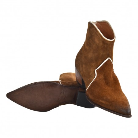 TEXANO CORTO CON ZIP ELENA IACHI E3946 COGNAC
