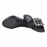 CIABATTA DENIM CON ACCESSORIO ROBERTO FESTA FADE NERO