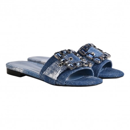 CIABATTA DENIM CON ACCESSORIO ROBERTO FESTA FADE VINTAGE