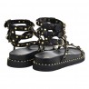 SANDALO BORCHIE DOPPIO CINTURINO ASH UPUP01 BLACK