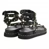 SANDALO BORCHIE DOPPIO CINTURINO ASH UPUP01 BLACK