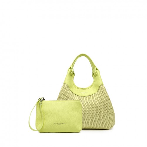BORSA PELLE E TESSUTO DUA GIANNI CHIARINI BS10369 13313