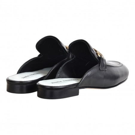 MOCASSINO APERTO CON MORSETTO POESIE VENEZIANE JJA42N NERO