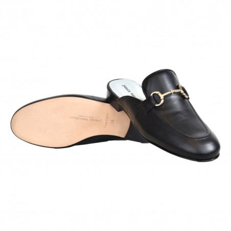 MOCASSINO APERTO CON MORSETTO POESIE VENEZIANE JJA42N NERO