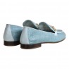 MOCASSINO RAFFIA CON MORSETTO POESIE VENEZIANE JJA8 CIELO