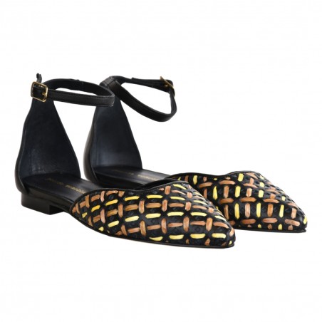 CHANEL NAPPA INTRECCIO RAFFIA POESIE VENEZIANE JMUR28 NERO
