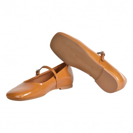 BALLERINA CON CINTURINO POESIE VENEZIANE PBAL11M CUOIO