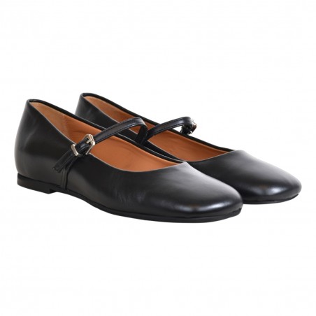BALLERINA CON CINTURINO POEVE PBALL11M NERO