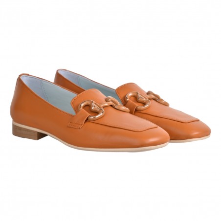 MOCASSINO CON MORSETTO POESIE VENEZIANE PRKG1 CUOIO