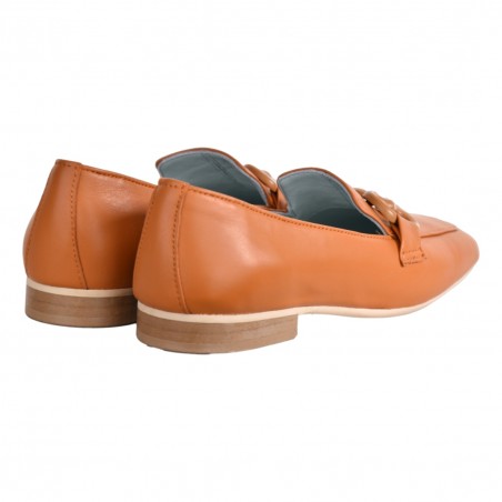 MOCASSINO CON MORSETTO POESIE VENEZIANE PRKG1 CUOIO