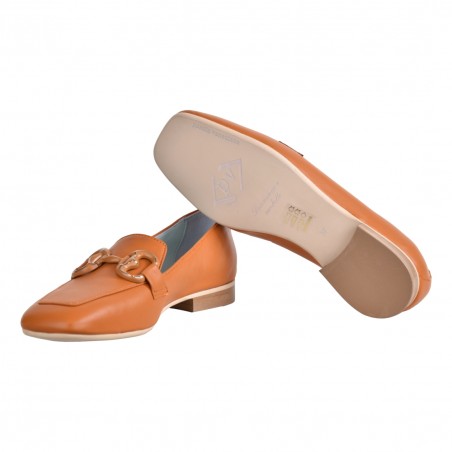 MOCASSINO CON MORSETTO POESIE VENEZIANE PRKG1 CUOIO