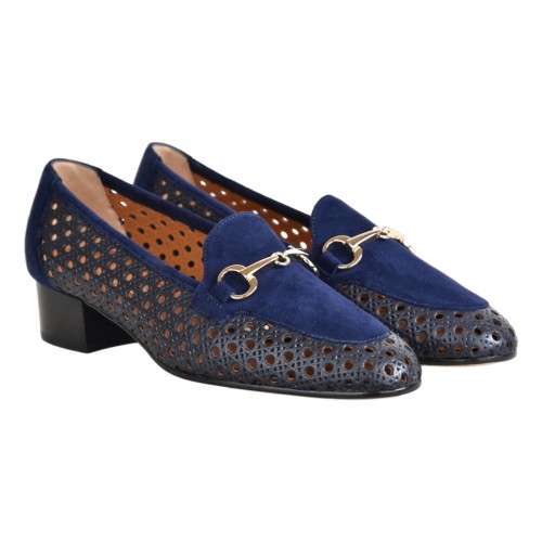 MOCASSINO TRAFORATO CON MORSETTO LA PARIGINA 4637 BLUE
