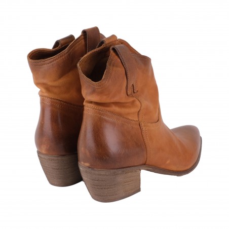 STIVALETTO TEXANO WASH REP-KO T200 CUOIO