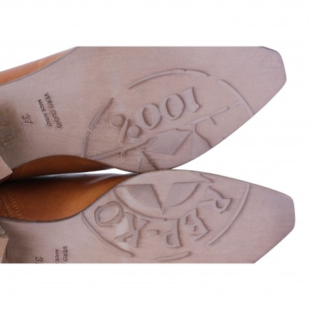 STIVALETTO TEXANO WASH REP-KO T200 CUOIO