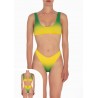 BIKINI TOP F**K V006X18 VERDE/GIALLO