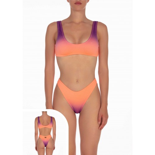 BIKINI TOP F**K V006X19 ARANCIO/VIOLA