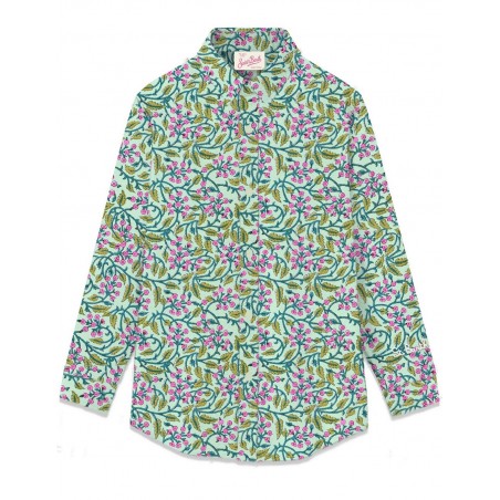SHIRT BRIGITTE DELHI FLOWERS 55 MC2 SAINT BARTH BRIG001 01563F