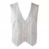 GILET CORTO BOY GESSATO SO ALLURE D3024 MILK