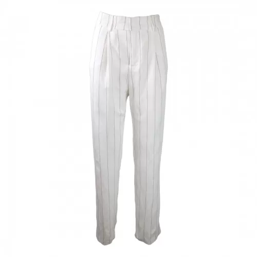 PANTALONE PENCES GESSATO SO ALLURE D6025 MILK