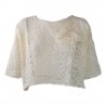 BLUSA BOXY PIZZO + SPILLA SO ALLURE L2022 BUTTER