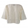 BLUSA BOXY PIZZO + SPILLA SO ALLURE L2022 BUTTER