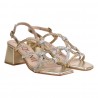 SANDALO LAMINATO CON STRASS PASQUINI 2594 PLATINO