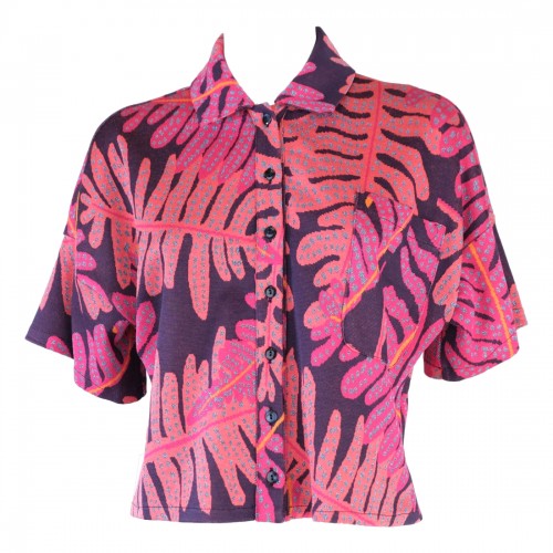 CAMICIA MAROCCO MONSTERA LUCE MAROCCO BLU