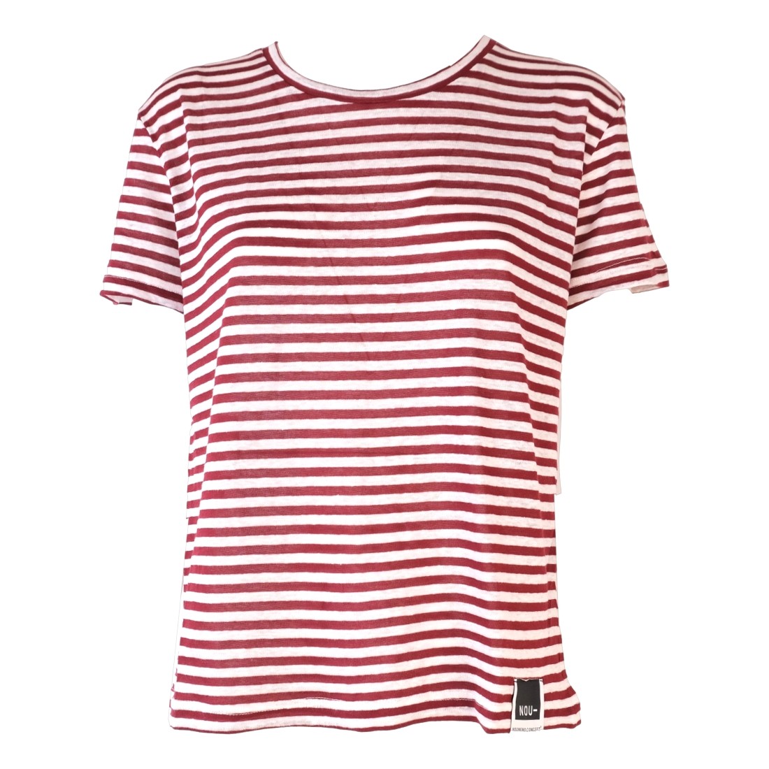 T-SHIRT G/COLLO RIGHE CON SPACCO NOUMENO CONCEPT N-T65-12000 185-02