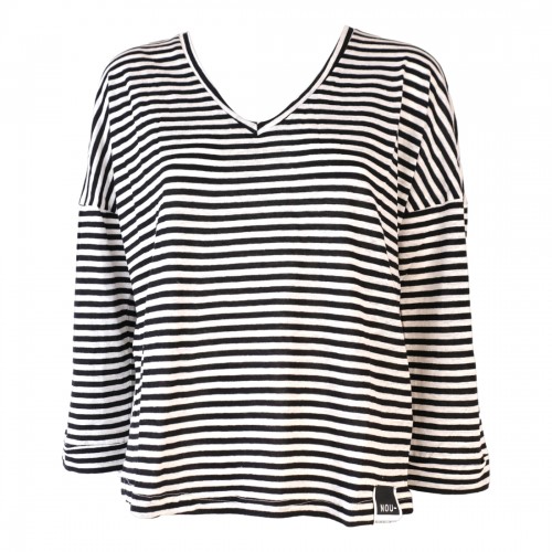 T-SHIRT COLLO V MANICA 3/4 NOUMENO CONCEPT N-T66-12000 02-01