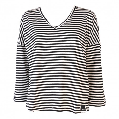 T-SHIRT COLLO V MANICA 3/4 NOUMENO CONCEPT N-T66-12000 02-01