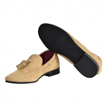 MOCASSINO CON NAPPINE SEBOYS 28 BEIGE