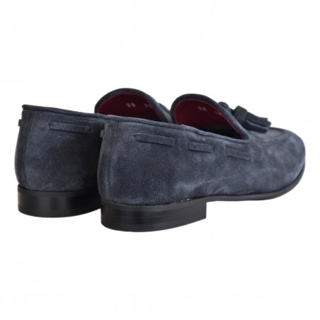 MOCASSINO CON NAPPINE SEBOYS 28 BLU