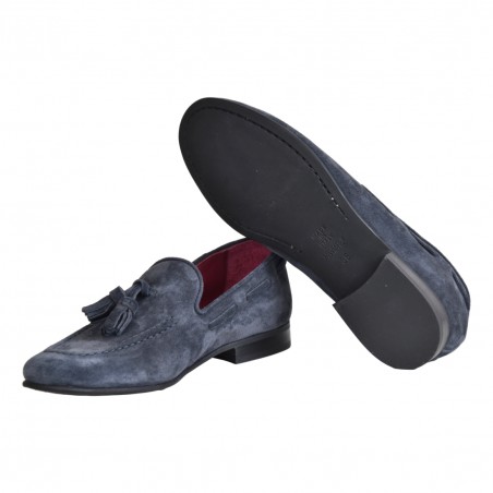 MOCASSINO CON NAPPINE SEBOYS 28 BLU