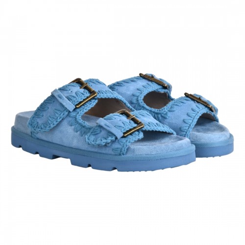 LOW BIO SANDAL TWO BUCKLES MOU MU.SW631000A JEANS