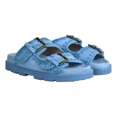 LOW BIO SANDAL TWO BUCKLES MOU MU.SW631000A JEANS
