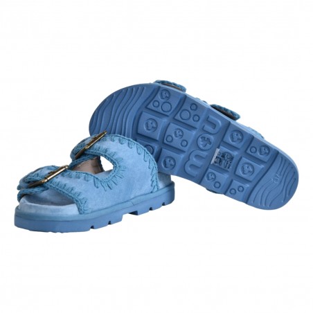 LOW BIO SANDAL TWO BUCKLES MOU MU.SW631000A JEANS